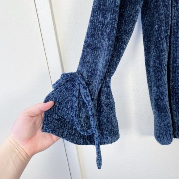 LC Lauren Conrad Navy Blue Chenille Knit Sweater - Picture 7 of 11